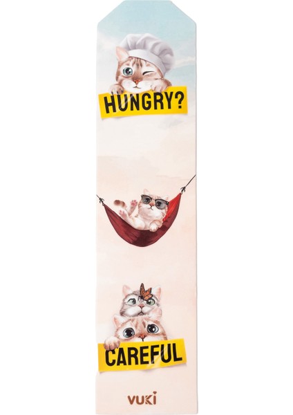 Kedi Desenli Kağıt Kitap Ayracı