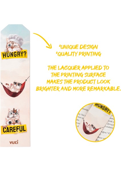 Kedi Desenli Kağıt Kitap Ayracı fiyatları