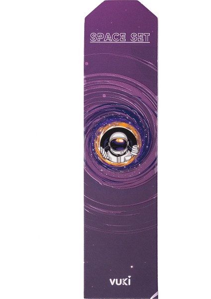 Astronot Desenli Kağıt Kitap Ayracı