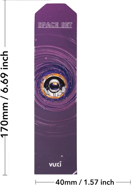 Astronot Desenli Kağıt Kitap Ayracı