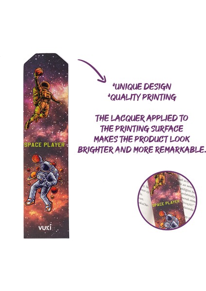 Astronot Desenli Kağıt Kitap Ayracı fiyatları