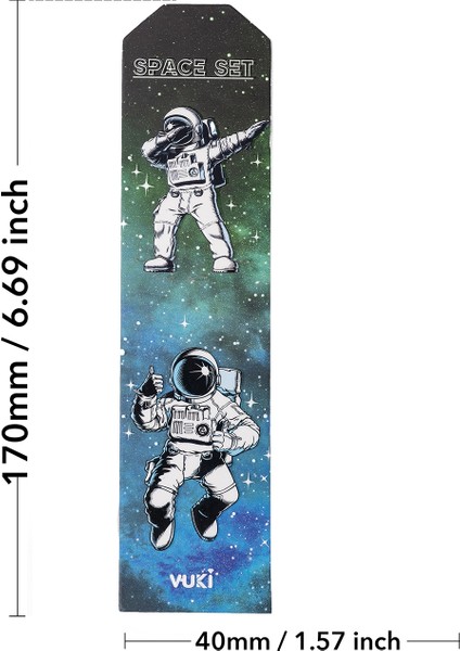 Astronot Desenli Kağıt Kitap Ayracı