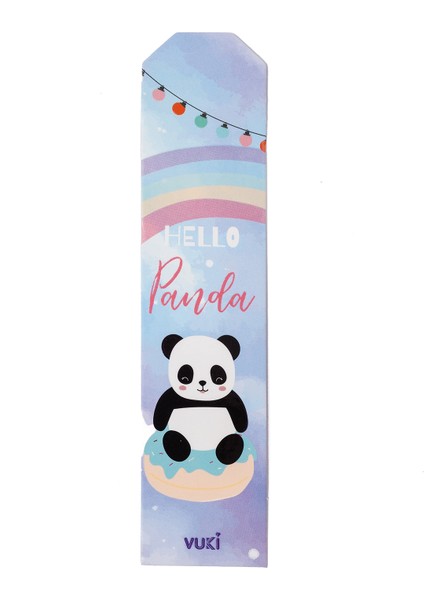 Panda Desenli Kağıt Kitap Ayracı