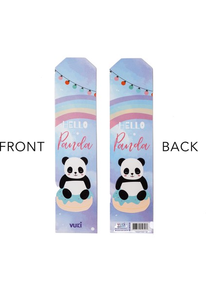 Panda Desenli Kağıt Kitap Ayracı