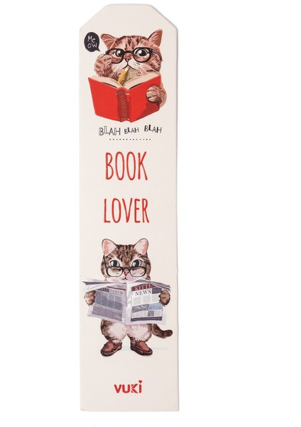 Kedi Desenli Kağıt Kitap Ayracı