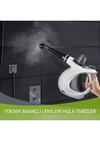 Doğal Basınçlı Buharlı Temizleyici 12 Aparatlı Çok Amaçlı Ev Zemin, Döşeme Derz ve Araba Temizleme modelleri