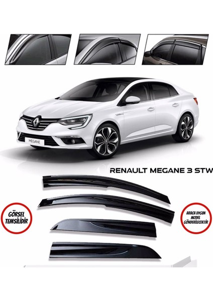 Renaultmegane 3 Stw Oto Cam Rüzgarlık 4lü Takım
