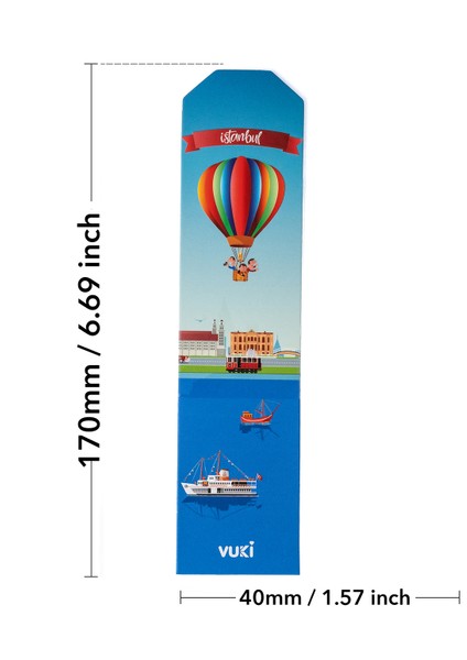 Istanbul Desenli Kağıt Kitap Ayracı fırsatları