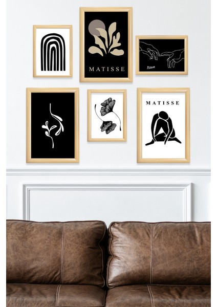Matisse&picasso: Zamansız Minimalist Sanatın Buluşması Altılı Set Tablo