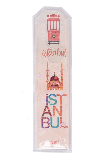 Istanbul Desenli Simli Sulu Kitap Ayracı