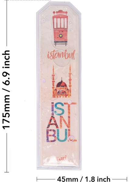 Istanbul Desenli Simli Sulu Kitap Ayracı fırsatları