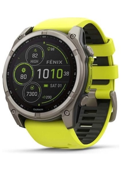 Fenix 8 - 51 Mm, Solar, Sapphire - Titanyum, Amp Sarı/grafit Silikon Kayışlı