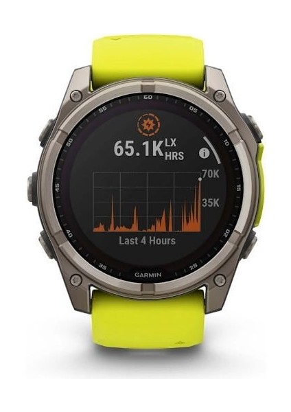 Fenix 8 - 51 Mm, Solar, Sapphire - Titanyum, Amp Sarı/grafit Silikon Kayışlı