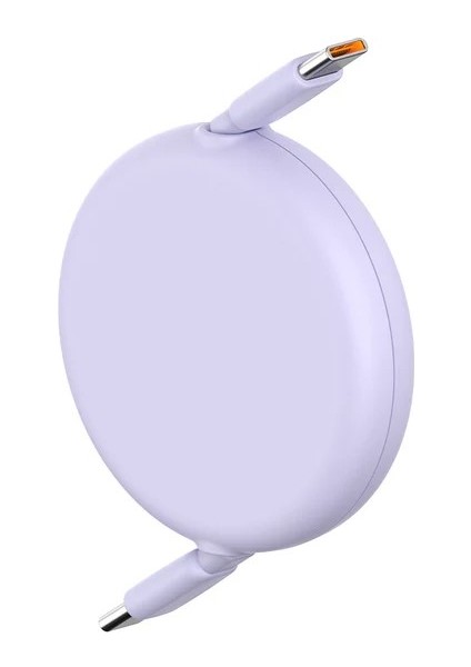 FREE2PULL Mini Makaralı Type-C To Type-C 100W Kablo 2 mt Mor modelleri
