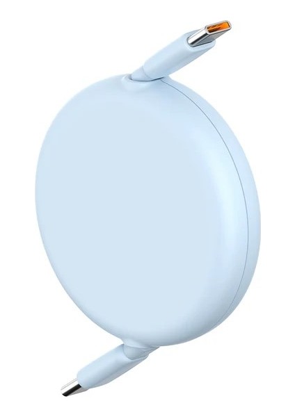 FREE2PULL Mini Makaralı Type-C To Type-C 100W Kablo 2 mt Mavi