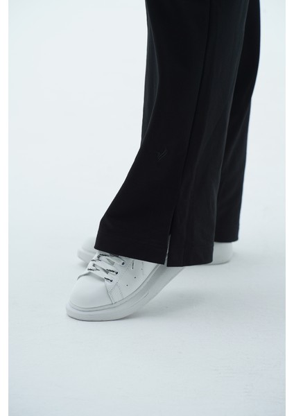 Daily Core - Siyah Yüksek Bel Bol Paça Kadın Palazzo Eşofman Altı fiyatları