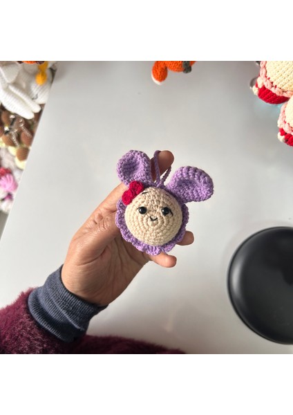 Amigurumi Elişi Tavşan Kostümlü Anahtarlık / Pinterest Tavşan / Çanta Süsü