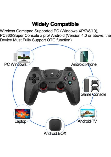 Pc Gamepad Için 2.4g Tekli Kol Kablosuz Oyun Kolu Ps3 Için/akıllı Telefon/tablet/ Pc/andriod