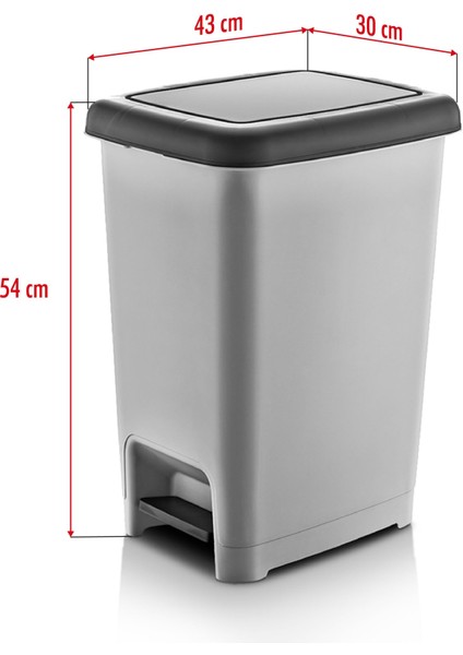 40 Litre Basmalı Çöp Kovası