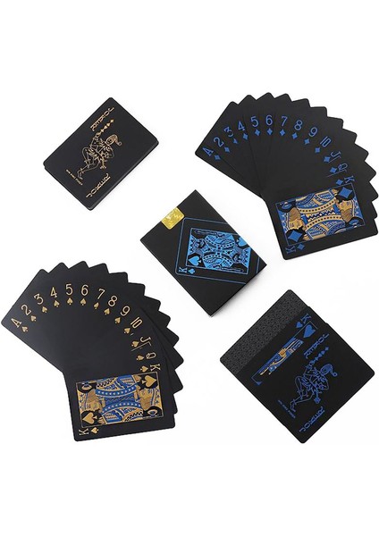 Siyah Gold Iskambil Kağıdı Plastik Su Geçirmez Oyun Kağıdı CIN953SR