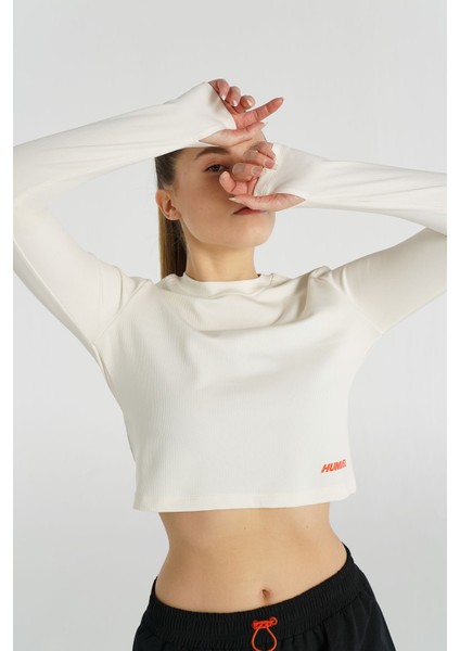 Dolby Crop Uzun Kollu Tişört