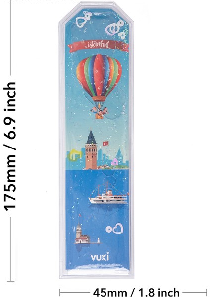 Istanbul Desenli Simli Sulu Kitap Ayracı