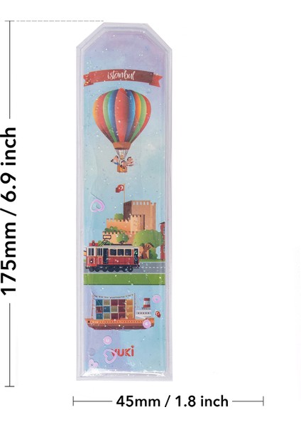 Istanbul Desenli Simli Sulu Kitap Ayracı