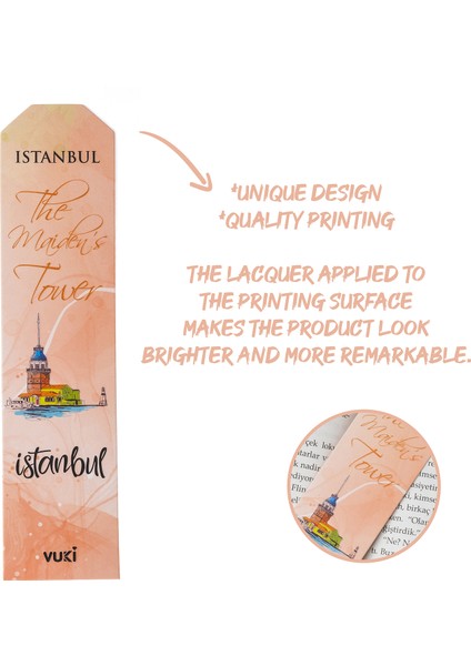 Istanbul Desenli Kağıt Kitap Ayracı fiyatları