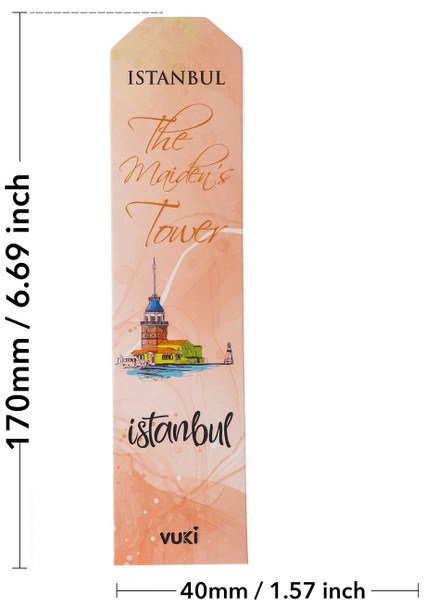 Istanbul Desenli Kağıt Kitap Ayracı fırsatları