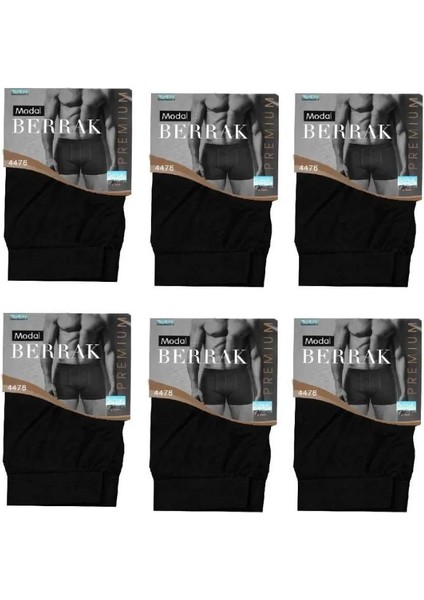 4476 6'lı Paket Modal Kalın Kemer Erkek Boxer Abani Classic