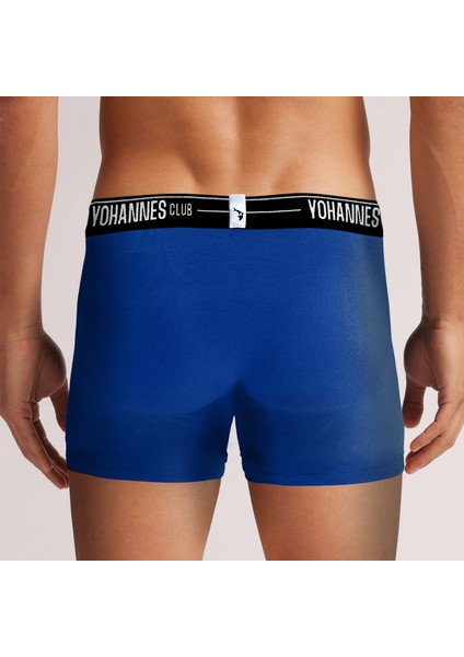 Yohannesclub,erkek, Özel Keseli Pamuklu Boxer,tekli, Saks Mavisi