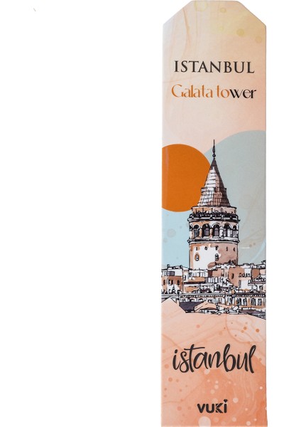 Istanbul Desenli Kağıt Kitap Ayracı