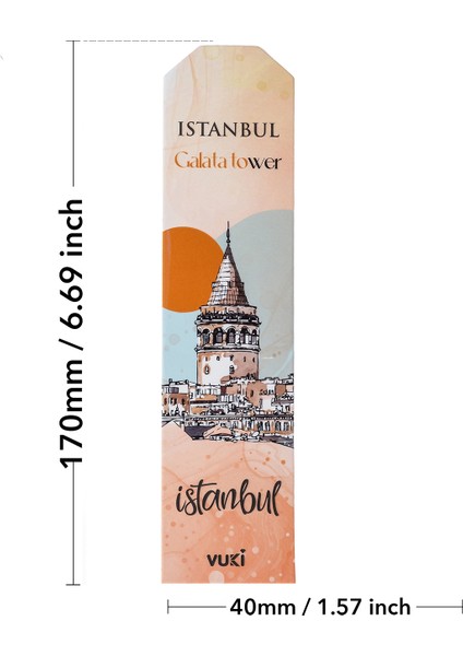 Istanbul Desenli Kağıt Kitap Ayracı