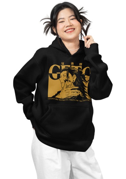 Jujutsu Kaisen Suguru Geto Baskılı Kapüşonlu Sweatshirt, Unisex Oversize Anime Baskılı Hoodie modelleri