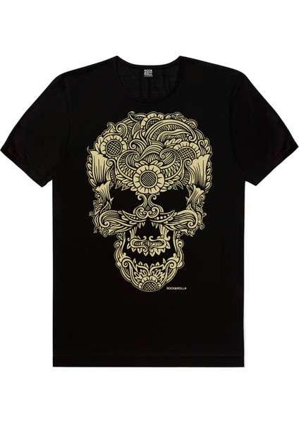 Dövme Kurukafa Siyah Erkek Tshirt