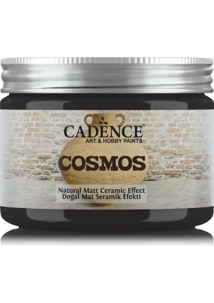 Akrilik Boya Cosmos Doğal Mat Seramik Efekt Cs-16 Black 150 ml