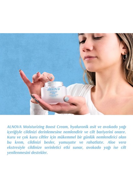 Hyaluronik Asit & Aloe Vera İçeren Nemlendirici ve Yenileyici Yüz Kremi - Moisturizing Boost Cream