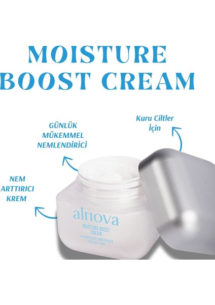 Hyaluronik Asit & Aloe Vera İçeren Nemlendirici ve Yenileyici Yüz Kremi - Moisturizing Boost Cream