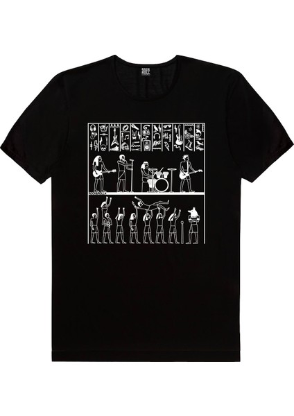 Firavun Rock Siyah Erkek Tshirt