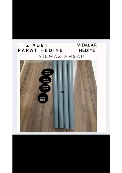 50 cm 4lük Gri Konik Ayak