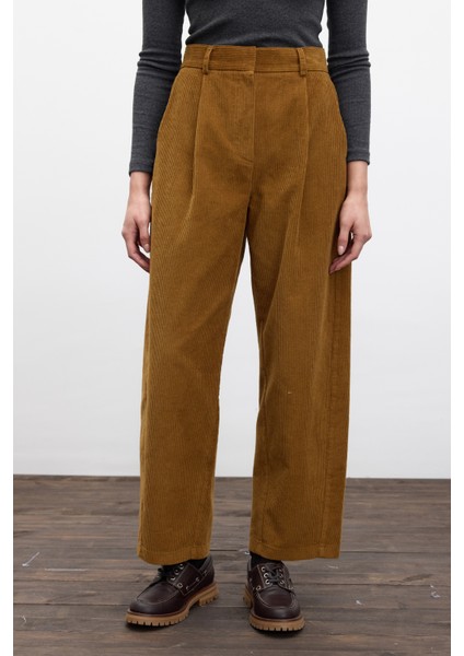 Fitilli Kadife Baggy Pantolon Kiremit indirimleri