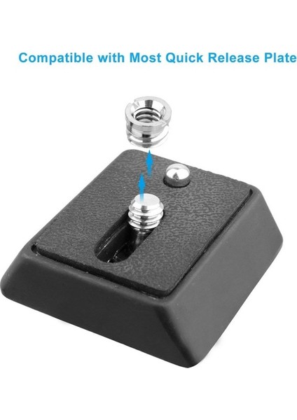 Gorgeous 5 Paket 1/4 Inç Ila 3/8 Inç Standart Adaptör Top Kafalı Video Standı (Yurt Dışından) fırsatları