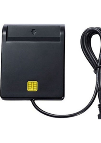 Sagrado USB Akıllı Kart Okuyucu Atm Banka Vergi Beyanı Ic Kart Kimlik Kartı Akıllı Kart Okuyucu (Siy (Yurt Dışından)