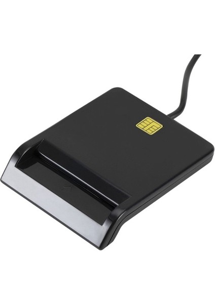 Sagrado USB Akıllı Kart Okuyucu Atm Banka Vergi Beyanı Ic Kart Kimlik Kartı Akıllı Kart Okuyucu (Siy (Yurt Dışından)
