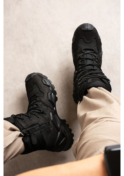 SS602 Su Geçirmez Fermuarlı/bağcıklı Tactical/outdoor Unisex Kışlık Askeri Uzun Siyah Çöl Botu fiyatları