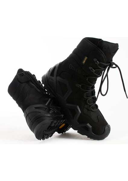 SS602 Su Geçirmez Fermuarlı/bağcıklı Tactical/outdoor Unisex Kışlık Askeri Uzun Siyah Çöl Botu indirimleri