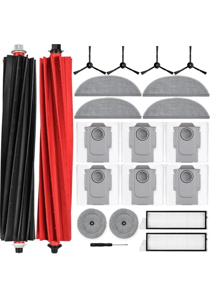 S8 Maxv Ultra Ana Yan Fırça Filtre Mop Bezi Toz Torbaları Için (Yurt Dışından) fiyatları