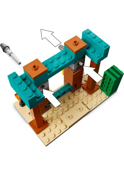 ® Minecraft® Serseri Köylü Çöl Devriyesi 21267 - 7 Yaş & Üzeri Video Oyunu Seven Çocuklar için Oyuncak Yapım Seti (105 Parça)