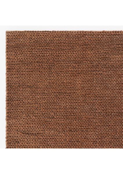 Cherry Brown Doğal Jüt Halı El Dokuma Hasır Halı Dekoratif Jüt Örgü Halı