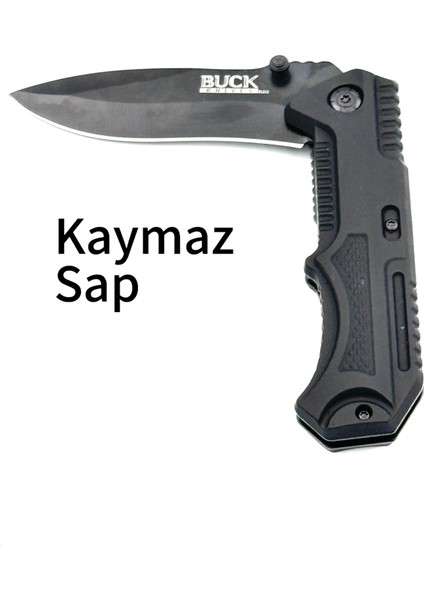 Buch Çakı Hediye 20 cm Bez Kılıflı Kaymaz Siyah Kabze